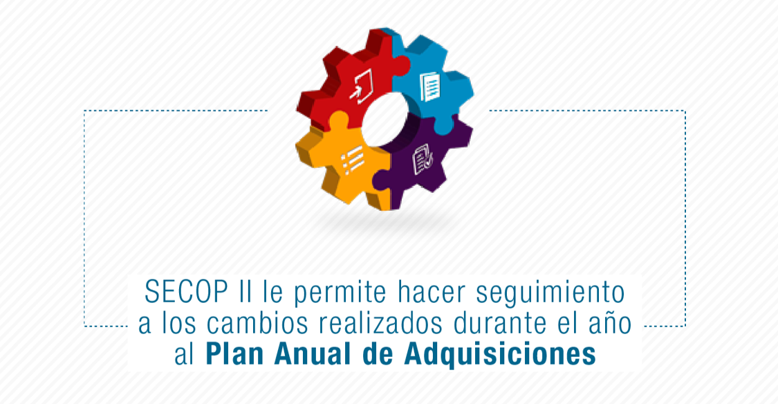 ACTUALICE EL PLAN ANUAL DE ADQUISICIONES FÁCIL Y EN LÍNEA USANDO EL SECOP II ACTUALICE EL PLAN ANUAL DE ADQUISICIONES FÁCIL Y EN LÍNEA USANDO EL SECOP II