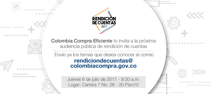 COLOMBIA COMPRA EFICIENTE LO INVITA A UNA NUEVA RENDICIÓN DE CUENTAS COLOMBIA COMPRA EFICIENTE LO INVITA A UNA NUEVA RENDICIÓN DE CUENTAS