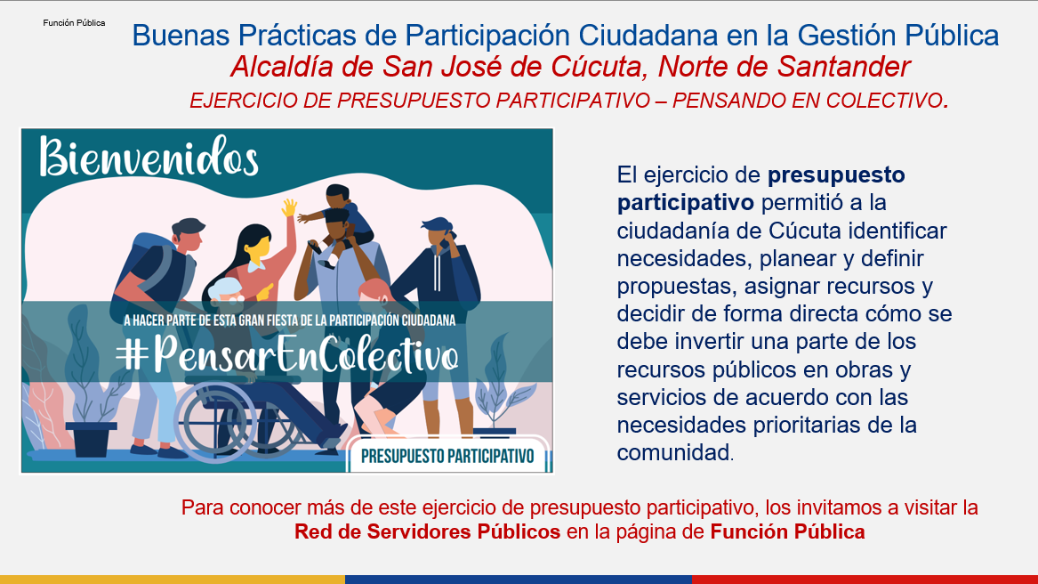 Buenas Prácticas de Participación Ciudadana en la Gestión Pública  Cúcuta Norte de Santander