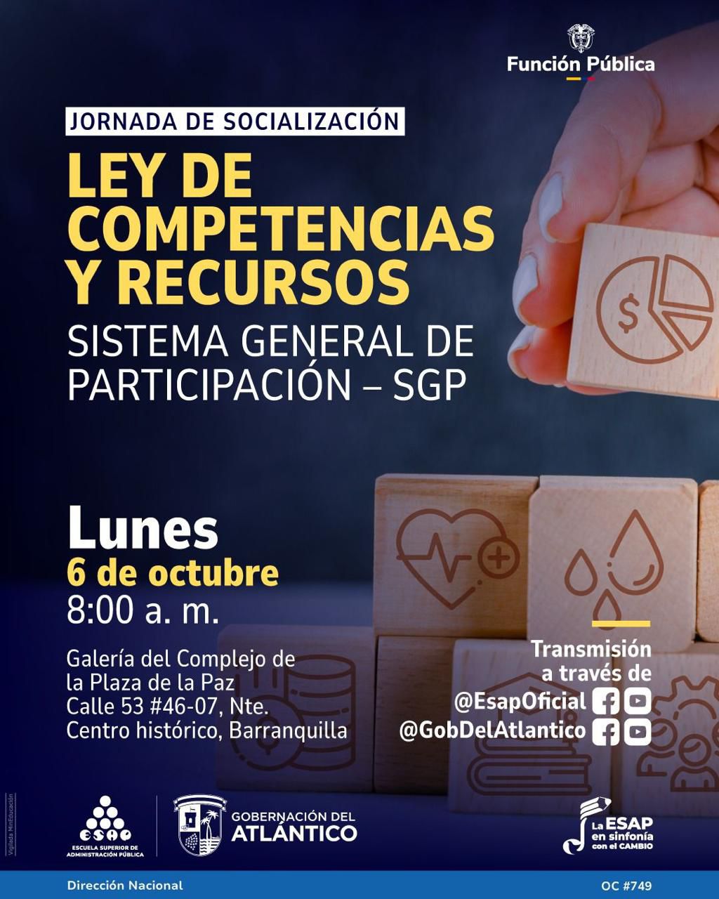 En Barranquilla se realizará la segunda jornada de socialización del Proyecto de Ley de Competencias y Recursos del Sistema General de Participaciones, por lo que espera que todos los interesados en ayudar a consolidar la nueva norma asistan al encuentro.