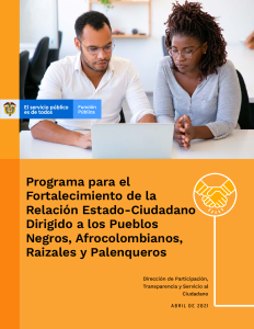 Propuesta de Programa para el fortalecimiento de la relación Estado-Ciudadano dirigido a los pueblos NARP