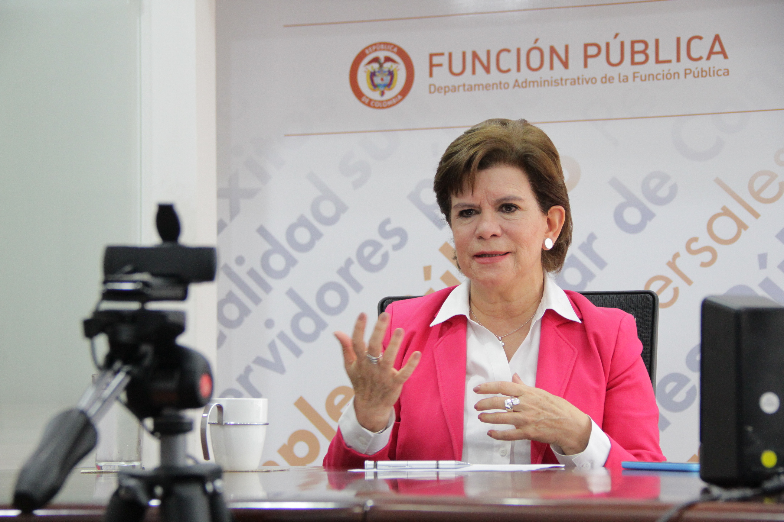 Directora de Función Pública, Liliana Caballero, en su intervención en el Webinar del Clad