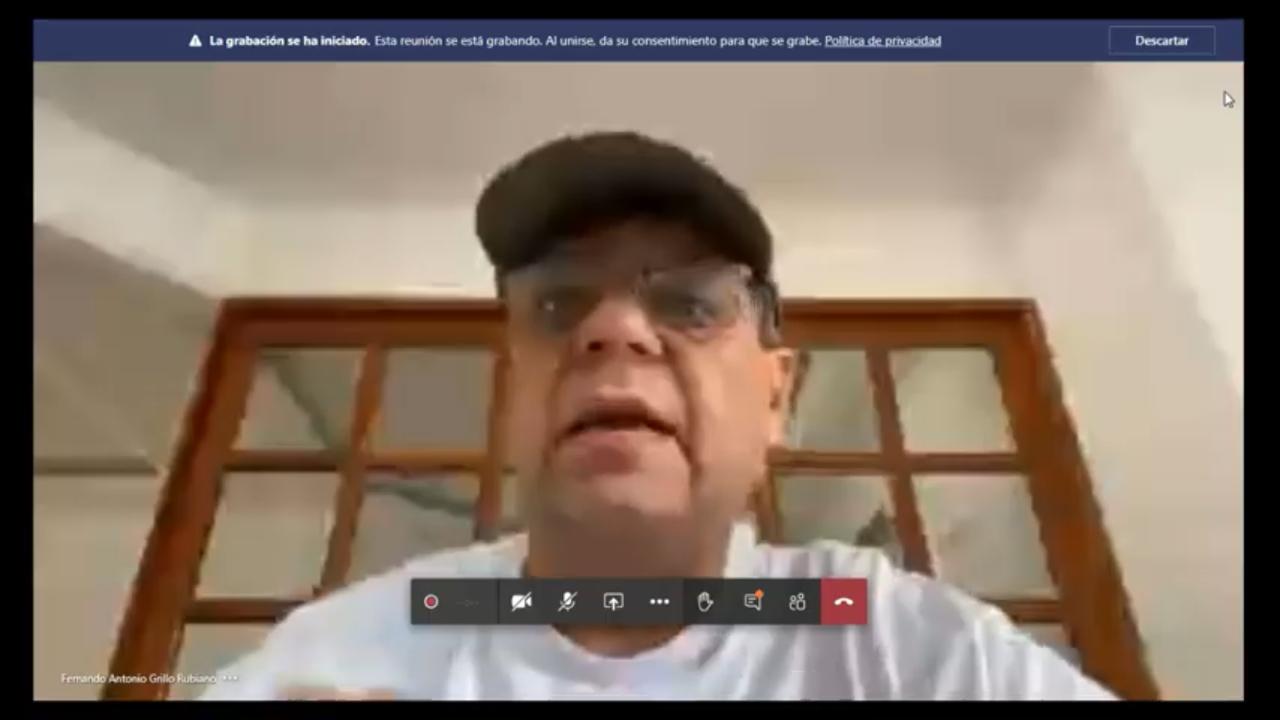Captura de pantalla con la imagen del Director de Función Pública, Fernando Grillo Rubiano