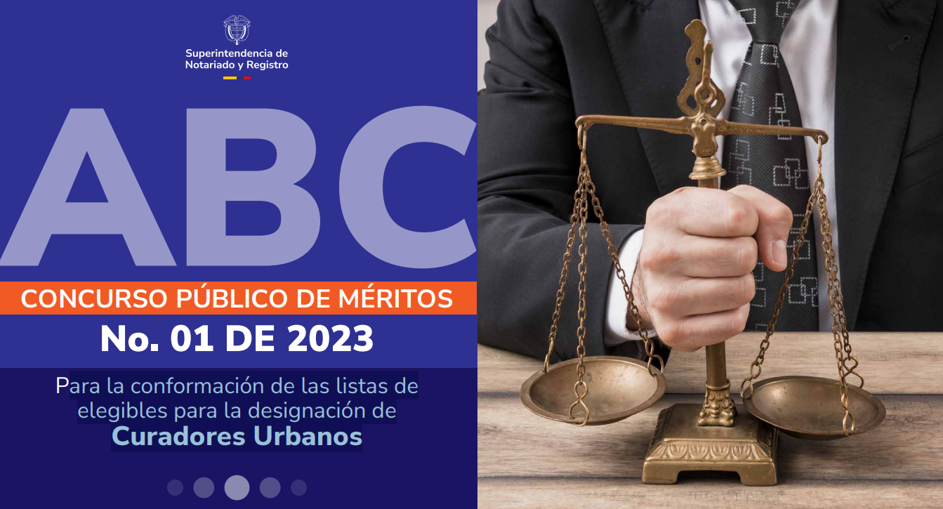 Carátula del ABC Consurso Público de Méritos para la conformación de las listas de elegibles para la designación de Curadores Urbanos  