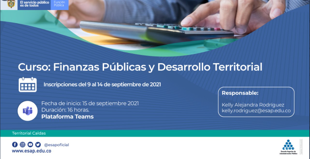 Invitación | Curso virtual sobre finanzas públicas y desarrollo Territorial