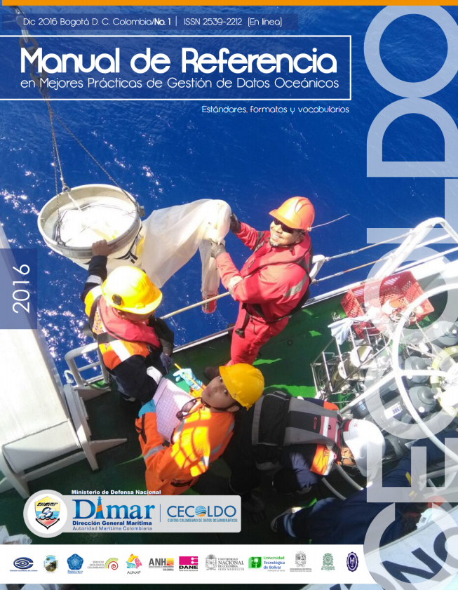 Manual de Referencia en Mejores Prácticas de Gestión de Datos Oceánicos. Número 1/2016.