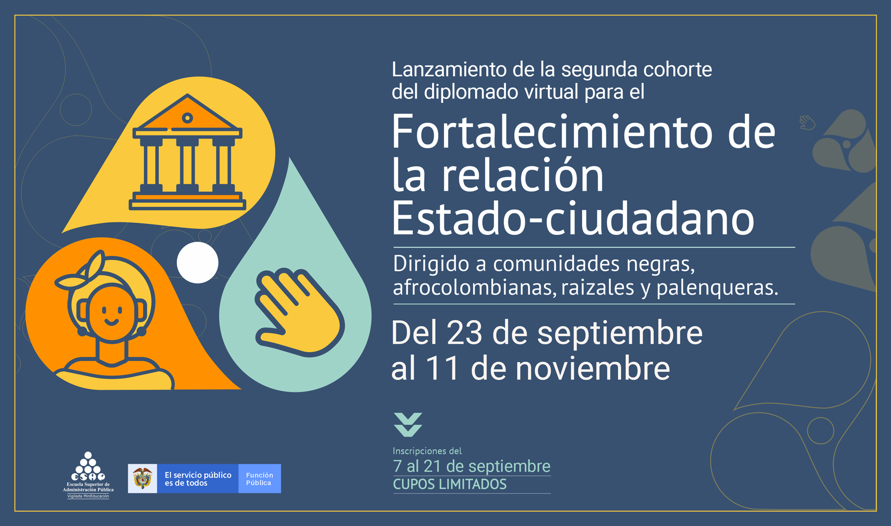 Invitación para ciudadanos NARP | Diplomado para el fortalecimiento de la relación Estado-ciudadano dirigido a comunidades negras, afrocolombianas, raizales y palenqueras