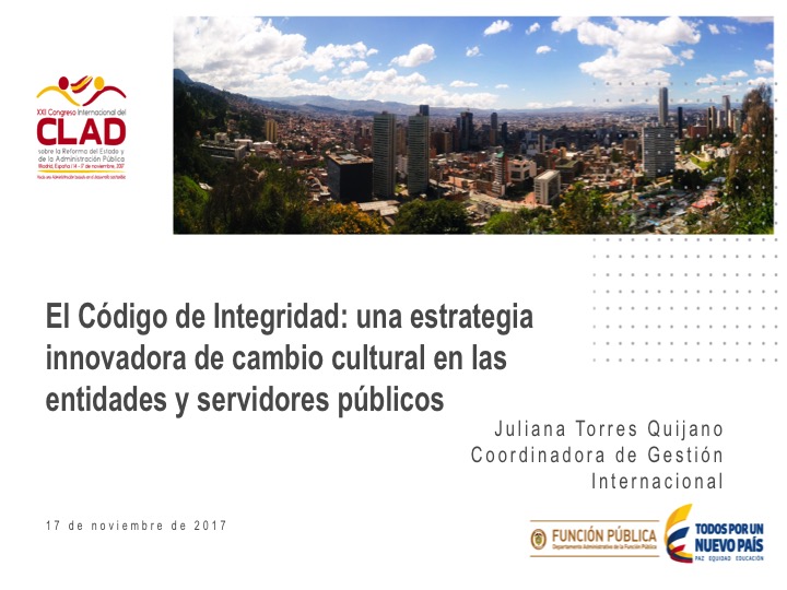 Presentación Código de Integridad