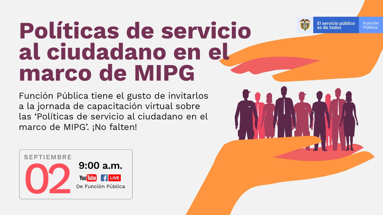 Capacitación de la política de servicio al ciudadano | 2 de septiembre desde las 9:00 a.m.