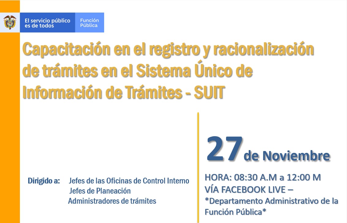 Capacitación en el registro y racionalización de trámites en el Sistema Único de Información de Trámites - SUIT