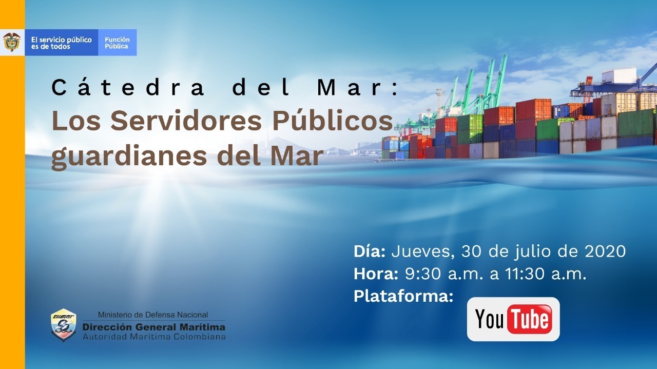 Invitación a sesión de la Cátedra del Mar para servidores públicos