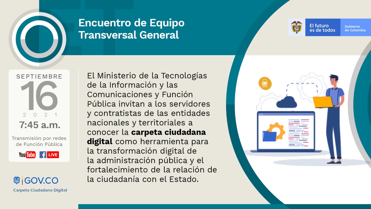 Encuentro General de Equipos Transversales | 16 de septiembre de 2021 a partir de las 7:45 a.m.