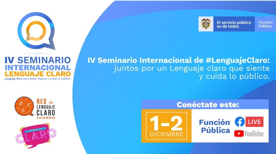 Invitación | IV Seminario Internacional de Lenguaje Claro - Red Colombia