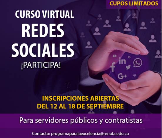 Convocatoria para curso virtual - REDES SOCIALES