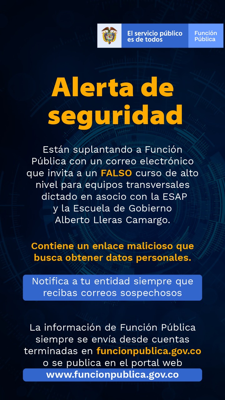 Alerta | Nos están suplantando con una oferta de curso virtual