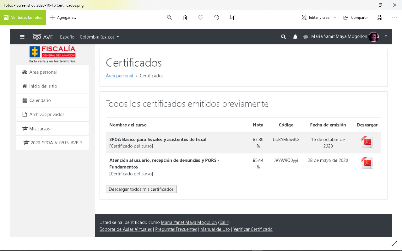 calificaciones