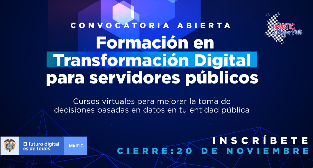 Extendida fecha de convocatoria para la formación en transformación digital de 13 mil servidores públicos