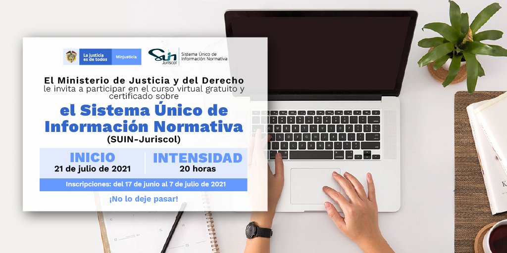 Invitación | Curso virtual de SUIN JURISCOL | Ministerio de Justicia y del Derecho Invitación | Curso virtual de SUIN JURISCOL | Ministerio de Justicia y del Derecho