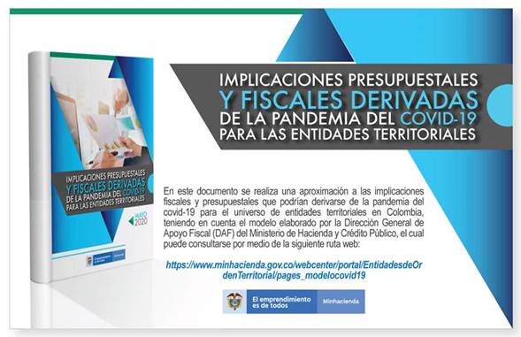Implicaciones presupuestales y fiscales derivadas de la pandemia del COVID-19 para las Entidades Territoriales