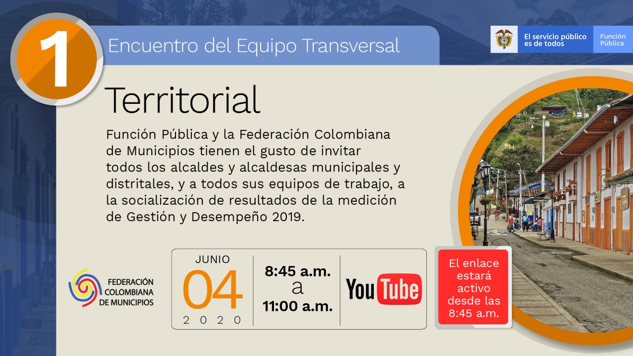 Primer Encuentro Transversal Territorial (FURAG 2019 para Alcaldías Municipales y Distritales)