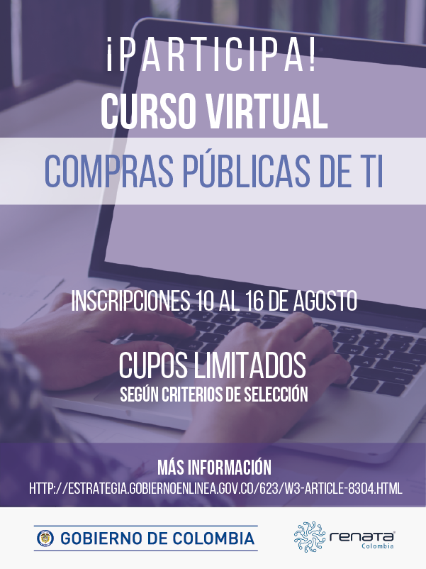 Convocatoria para Cursos de Formación Virtual  en Compras Públicas de TI